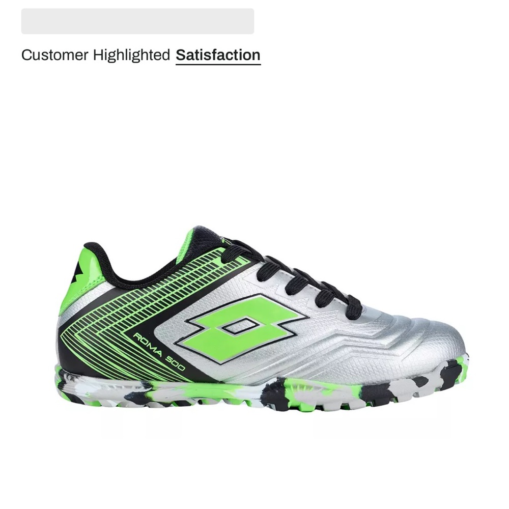 Lotto Silver and Green Indoor Soccer Cleats